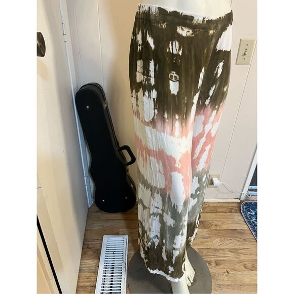 Young, Fabulous & Broke Tie Dyed Wide Leg Cropped Pallazo Pants Sz Gen XS - Picture 2 of 9